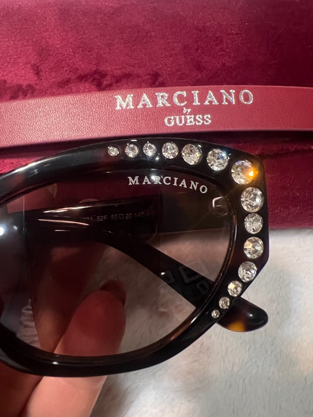 Guess by Marciano Black Crystal-Embellished Cat Eye Sunglasses - Picture 5 of 5